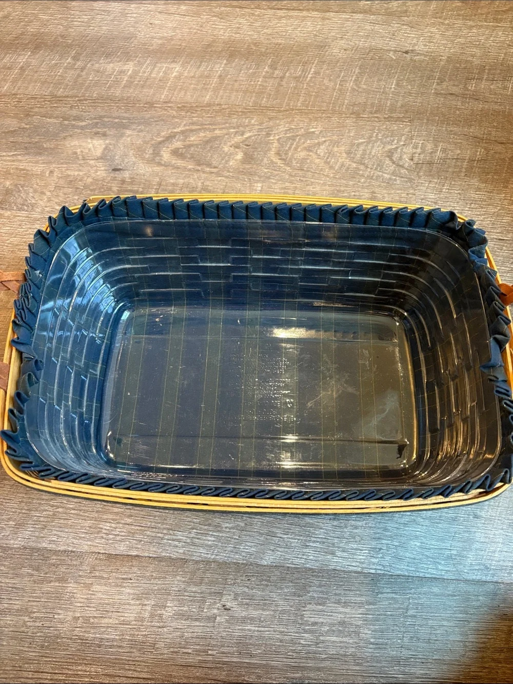 Longaberger 1997 Collectors Club Welcome Home Basket Braided Handles Liner